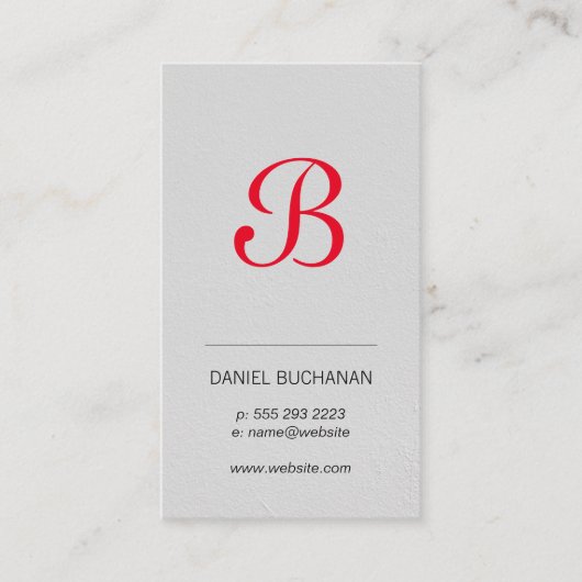 Monogram | Uitvoerend | | Ondernemingen Visitekaartje (Voorkant)