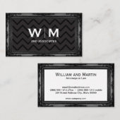 Monogram | Uitvoerend Patroon | ANTIEK LIJST Visitekaartje (Voorkant / Achterkant)