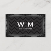 Monogram | Uitvoerend patroon | Antieke lijst Visitekaartje (Voorkant)