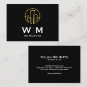 Monogram | Uitvoerend | | Pictogram voor gouden ge Visitekaartje (Voorkant / Achterkant)