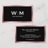 Monogram | Uitvoerend Roos Visitekaartje (Voorkant / Achterkant)