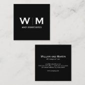 Monogram | Uitvoerend | Vierkante Visitekaartje (Voorkant / Achterkant)