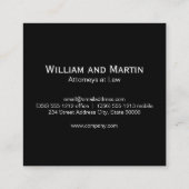 Monogram | Uitvoerend | Vierkante Visitekaartje (Achterkant)