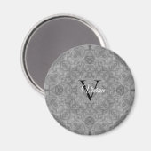 Monogram ultieme grijze Waterverf Magneet (Voorkant / Achterkant)