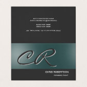 Monogram Unieke Classy Consultant Visitekaartje (Buitenkant ongevouwen)