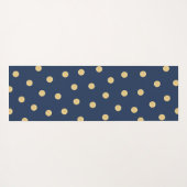 Monogram Unieke marineblauw-goudmakreel Yogamat (Achterkant (horizontaal))