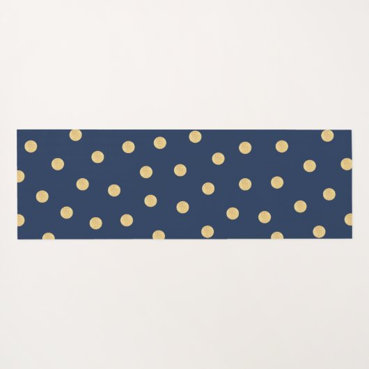 Monogram Unieke marineblauw-goudmakreel Yogamat (Achterkant (horizontaal))