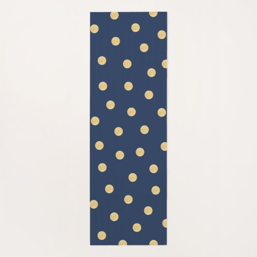 Monogram Unieke marineblauw-goudmakreel Yogamat (Achterkant)