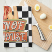 Monogram unieke retro kunst Geruit Theedoek (Quarter Fold)