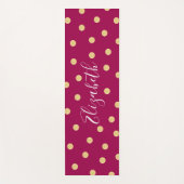 Monogram Unieke roze goudmat Yogamat (Voorkant)
