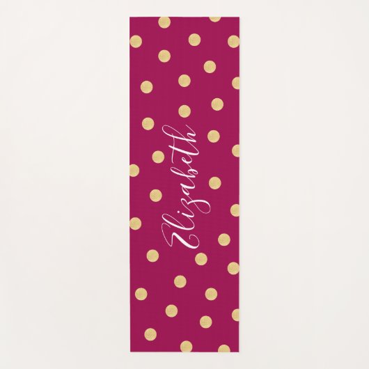 Monogram Unieke roze goudmat Yogamat (Voorkant)