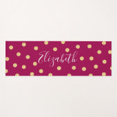 Monogram Unieke roze goudmat Yogamat (Voorkant (horizontaal))