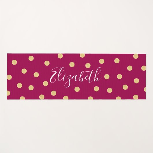 Monogram Unieke roze goudmat Yogamat (Voorkant (horizontaal))