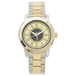 Monogram unisex tweekleurig bovenmaats horloge