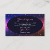 Monogram universum-kleurig galaxy Glitter Stars Visitekaartje (Achterkant)
