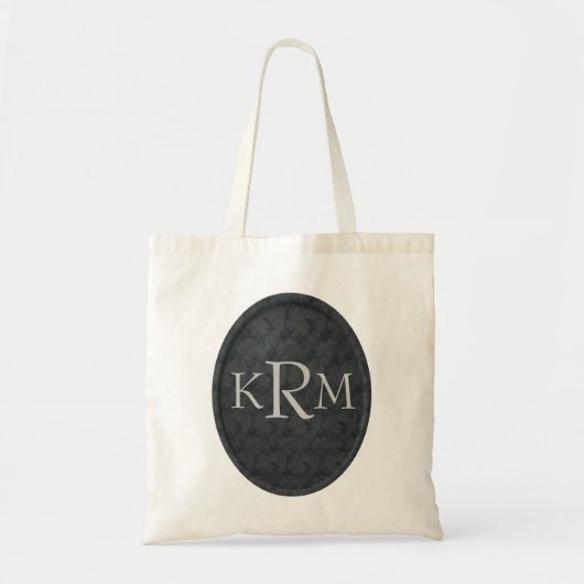 Monogram Uw Beginletters Gepersonaliseerd Tote Bag (Voorkant)