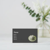 Monogram Uw Initiaal Tulp Bloem Kunst Visitekaartje (Staand voorkant)