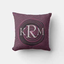 Monogram Uw Initialen Pruim Swirls Gepersonaliseer Kussen