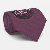 Monogram Uw Initialen Pruim Swirls Persoonlijk Stropdas (Opgerold)