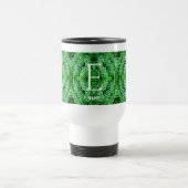 Monogram Uw Initiële Groene Varens Gepersonaliseer Reisbeker (Center)