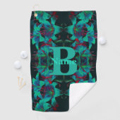 Monogram Uw Initiële Lily Kunst Persoonlijk Golfhanddoek (Insitu)
