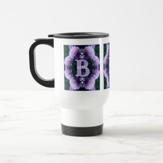 Monogram Uw Initiële Naam Allium Gepersonaliseerd Reisbeker (Links)