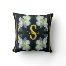 Monogram Uw Initiële Naam Clematis Bloemkunst