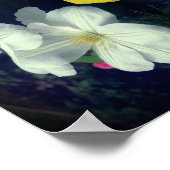 Monogram Uw Initiële Naam Clematis Bloemkunst Poster (Hoek)