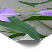 Monogram Uw Initiële Naam Lelie Bloemen Poster (Hoek)