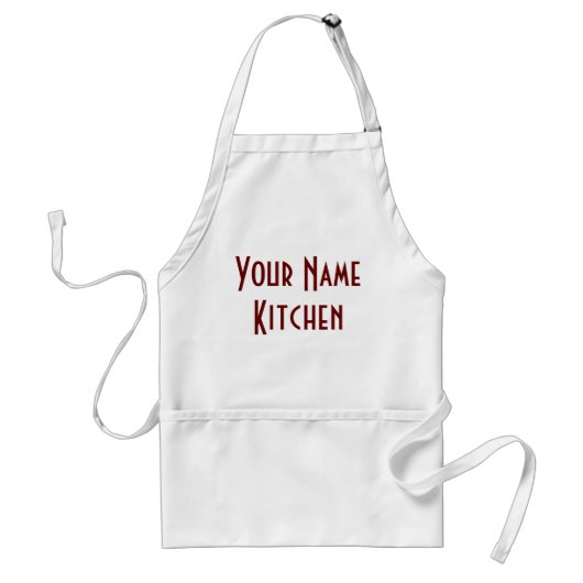 Monogram Uw Naam Keuken Gepersonaliseerd Standaard Schort (Voorkant)