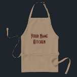 Monogram Uw Naam Keuken Standaard Schort<br><div class="desc">Monogram met uw naam in vetgedrukte letters schort. Vervang uw naam in de template.</div>