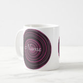 Monogram Uw Naam Pruim Draaikolken Persoonlijk Koffiemok (Voorkant links)