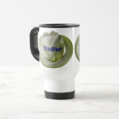 Monogram Uw Naam Tulp Bloemige Gepersonaliseerd Reisbeker (Voorkant links)