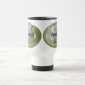 Monogram Uw Naam Tulp Bloemige Gepersonaliseerd Reisbeker (Center)