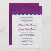 Monogram V05 van het Paarse, Blauwe en Zilveren We Kaart (Voorkant / Achterkant)