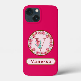 Monogram V Floral Aangepast Case-Mate iPhone Case