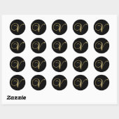 Monogram V goud Ronde Sticker (Vel)