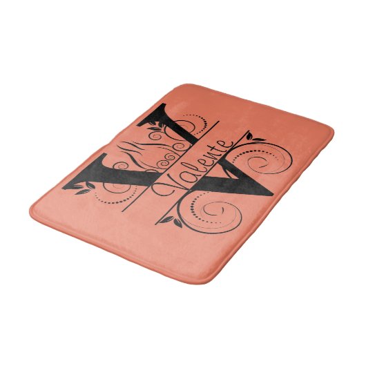 Monogram V Initiaal Bath, Keukenmat Kies Kleur Badmat (Gekanteld)