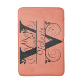 Monogram V Initiaal Bath, Keukenmat Kies Kleur Badmat (Voorkant Verticaal)