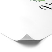 Monogram V Lavendel Eucalyptus kinderkamer poster (Hoek)