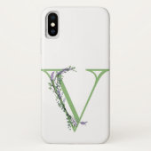 Monogram V lavender Eucalyptus Case-Mate iPhone Case (Achterkant)