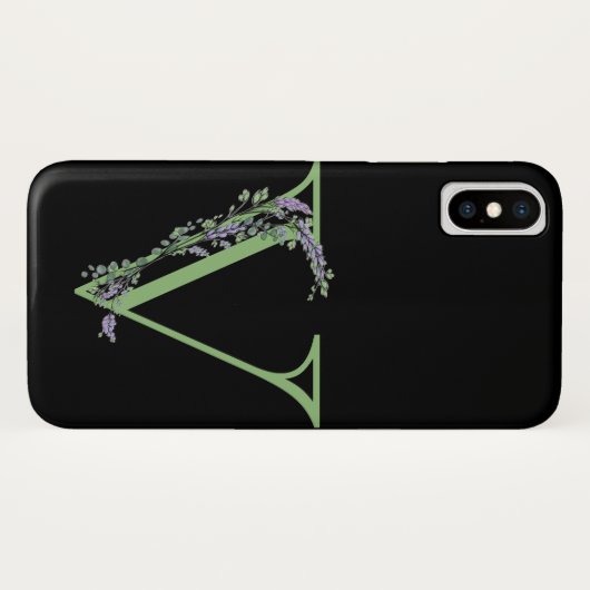 Monogram V lavender Eucalyptus Case-Mate iPhone Case (Achterkant (horizontaal))