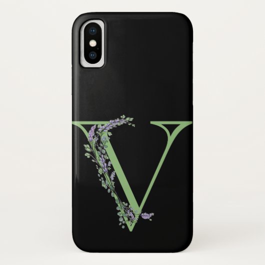 Monogram V lavender Eucalyptus Case-Mate iPhone Case (Achterkant)