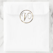 Monogram V Nep Bronzen Ronde Sticker (Tas)