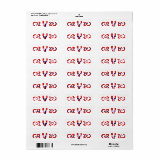 Monogram V Noors Label (Full Sheet)