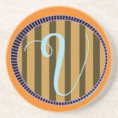 Monogram V Sandstone Onderzetter (Voorkant)