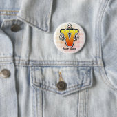 Monogram V Sock Monkey Ronde Button 5,7 Cm (In situ)