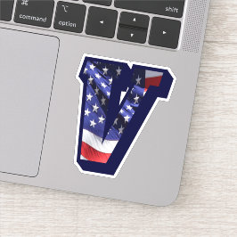 Monogram V Verenigde Staten - Vlag Sticker