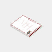 Monogram Vakantie Das Reindeer Post-it® Notes (Schuin)