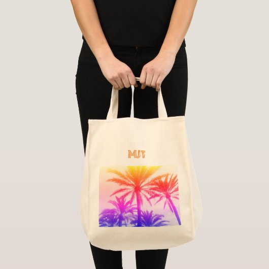 MONOGRAM vakantie zonsondergang Canvas tas RETRO P (Voorkant (product))